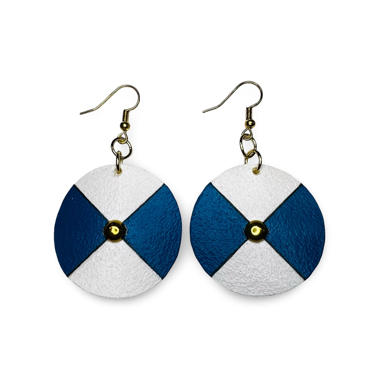 SE Painted Circle Parfleche Earrings