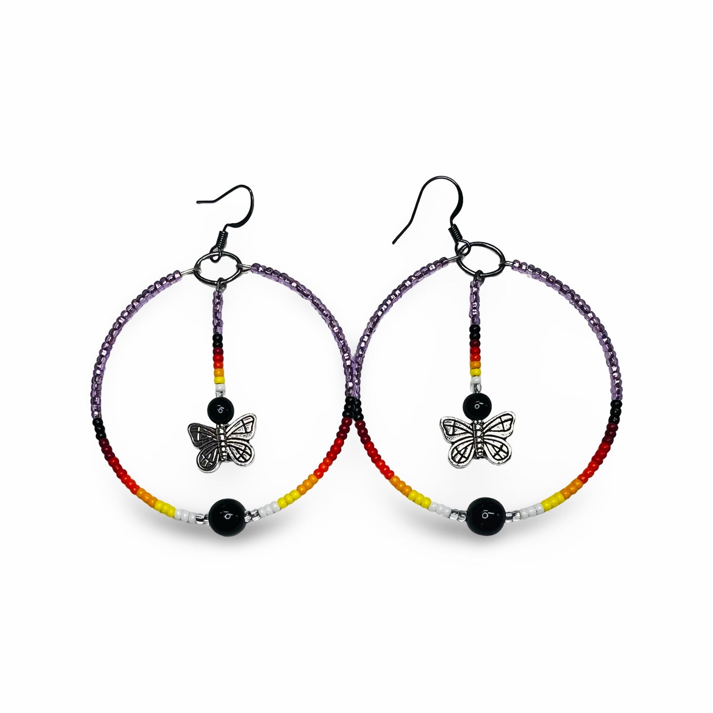 VJBSLJr Bead Hoop Earrings