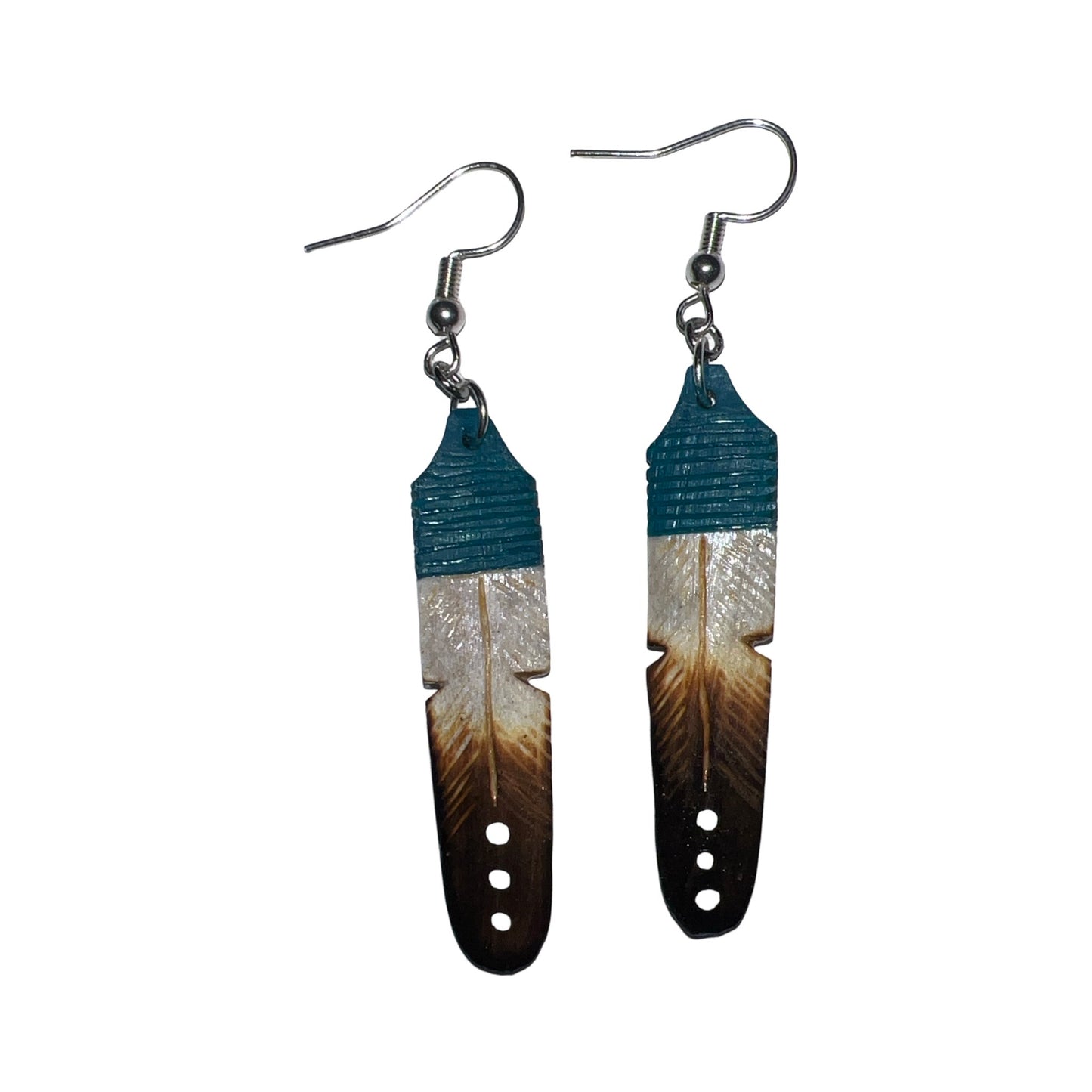 DYH Mini Painted Feather Earrings