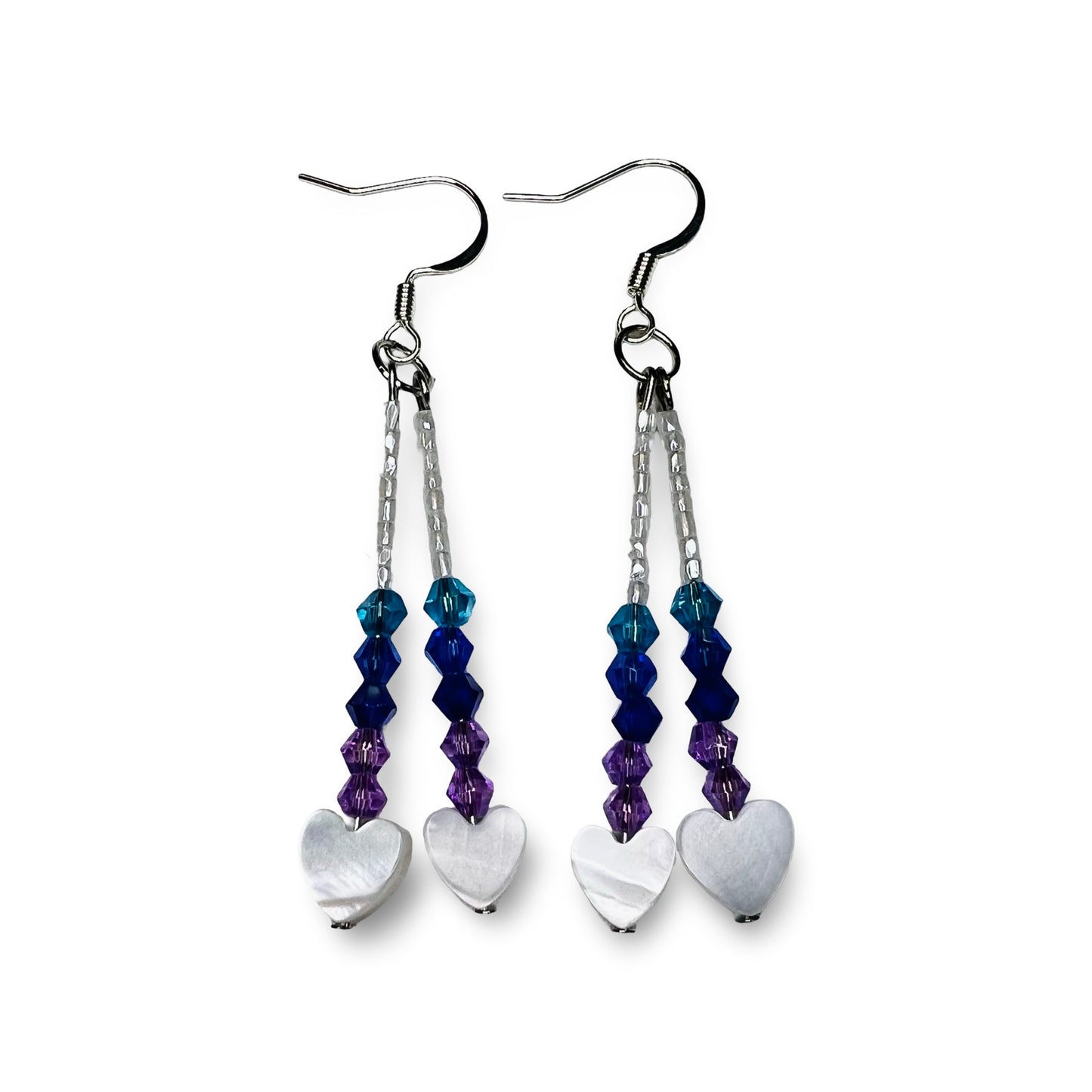 MH 2 Strand Heart Earrings