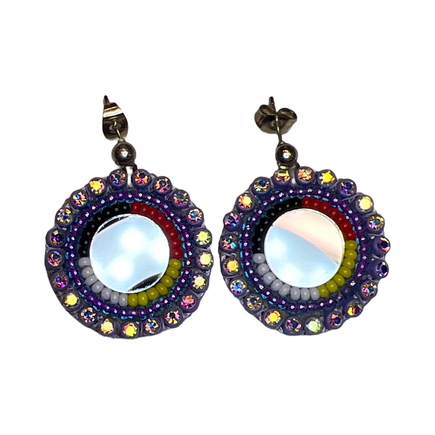 WR Bead & Mirror Earrings