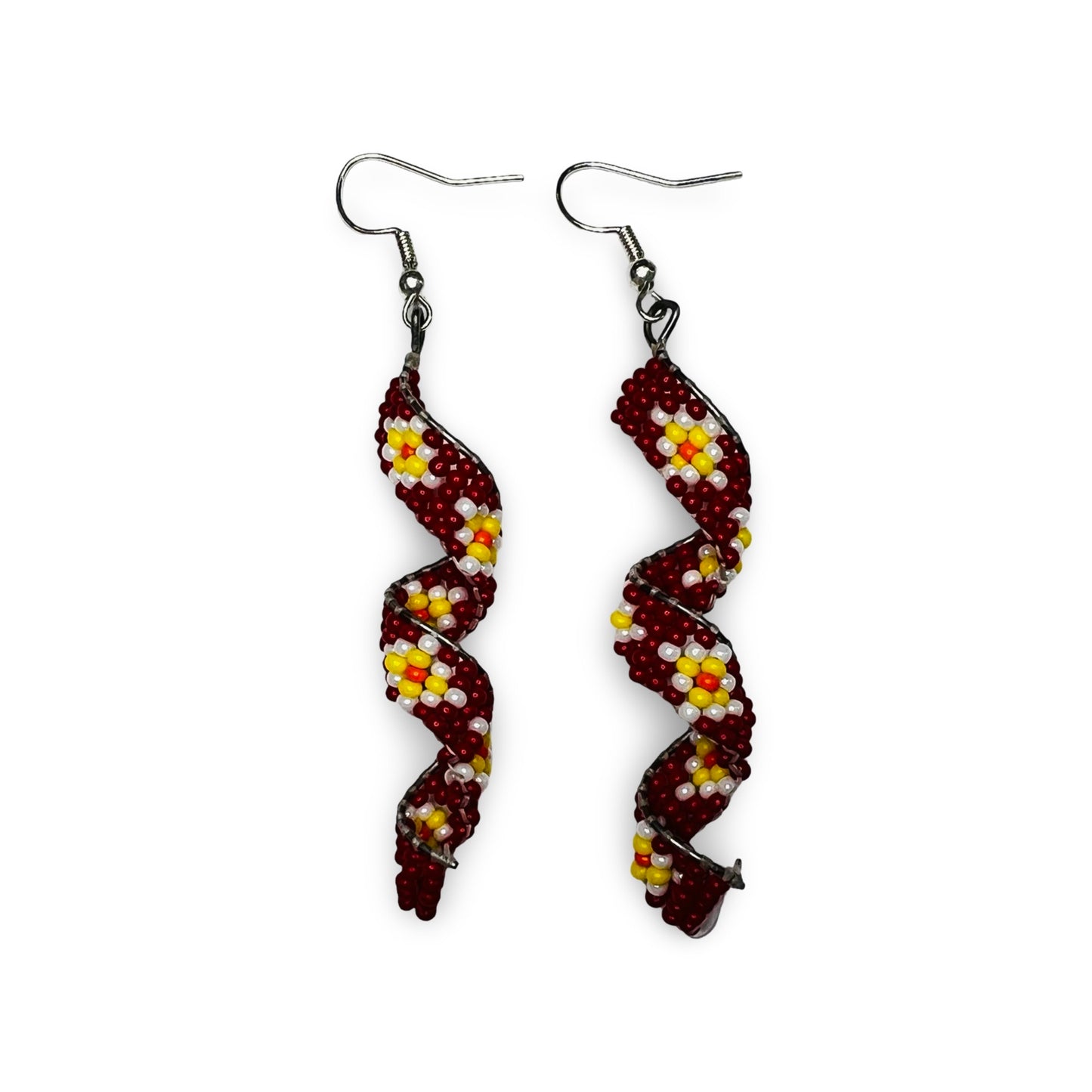 EL Beaded Spiral Earrings
