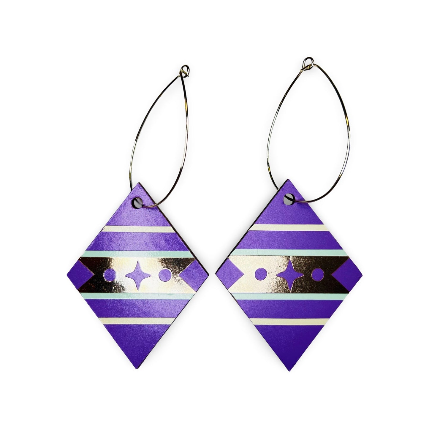 WW Large Geometric Vinyl Earrings