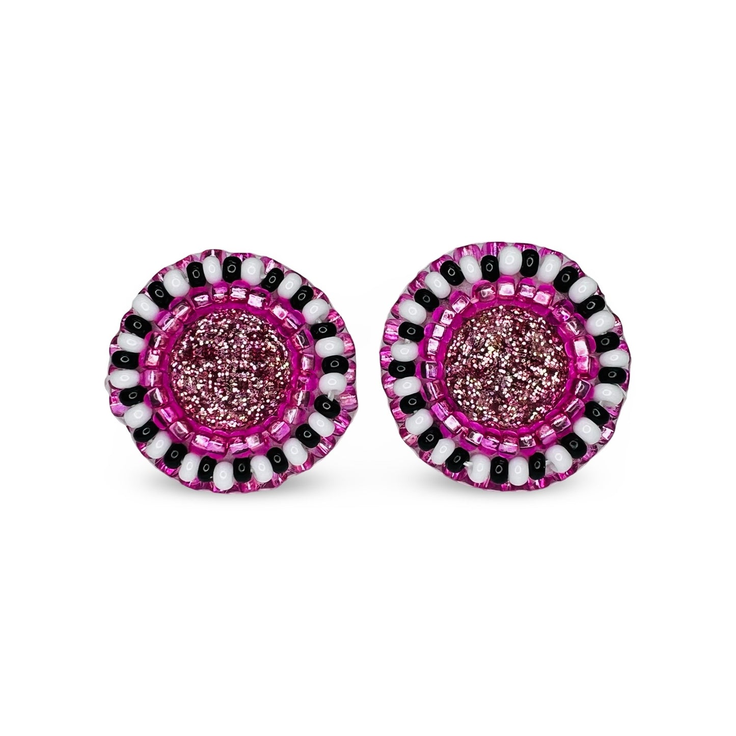 MH Beaded Stud Earrings