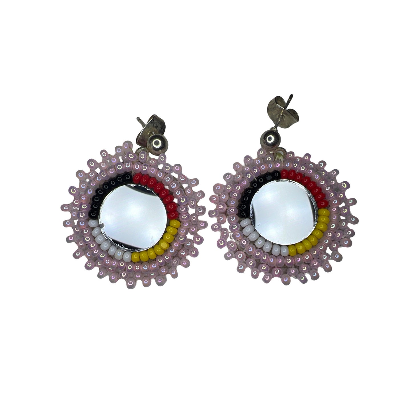 WR Bead & Mirror Earrings