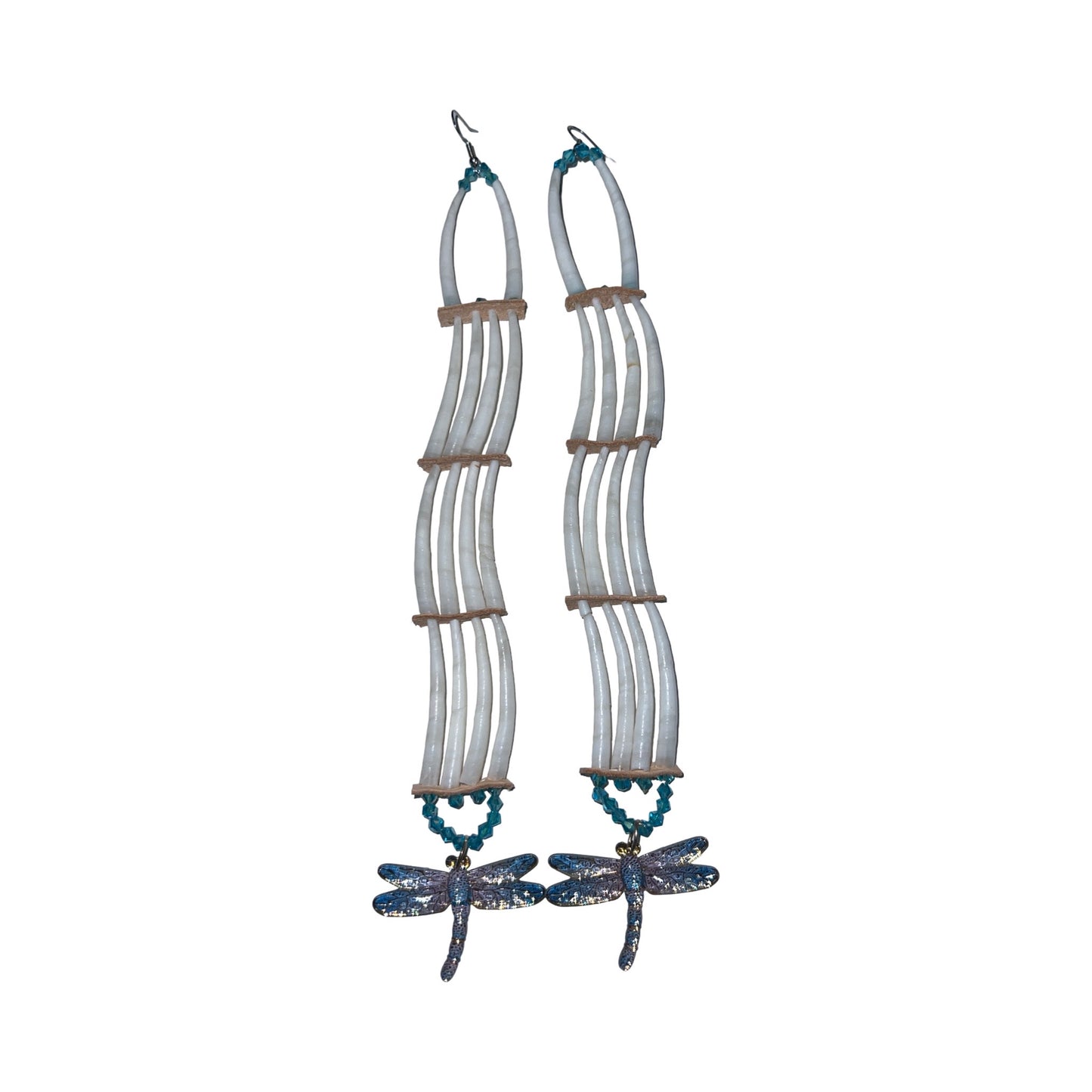 SBE 3-Tier Dentalium Earrings w/ Charm