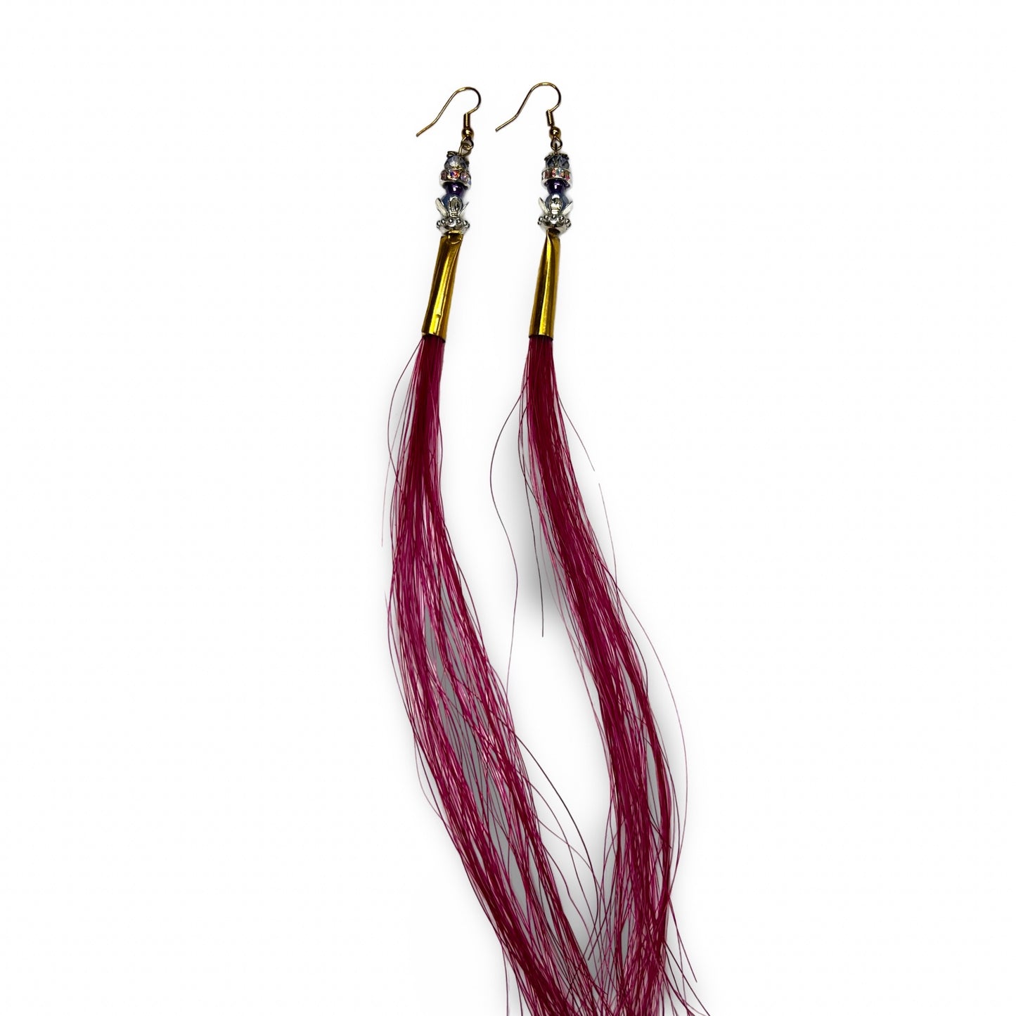 SG Pink Horse Hair Earrings