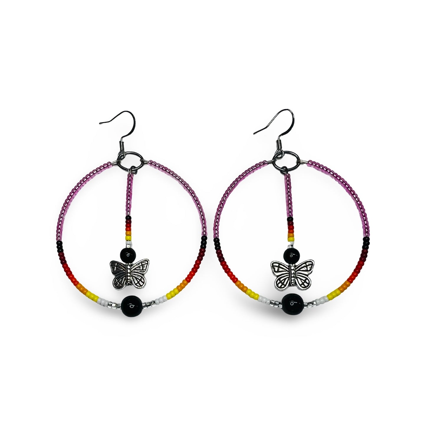 VJBSLJr Bead Hoop Earrings