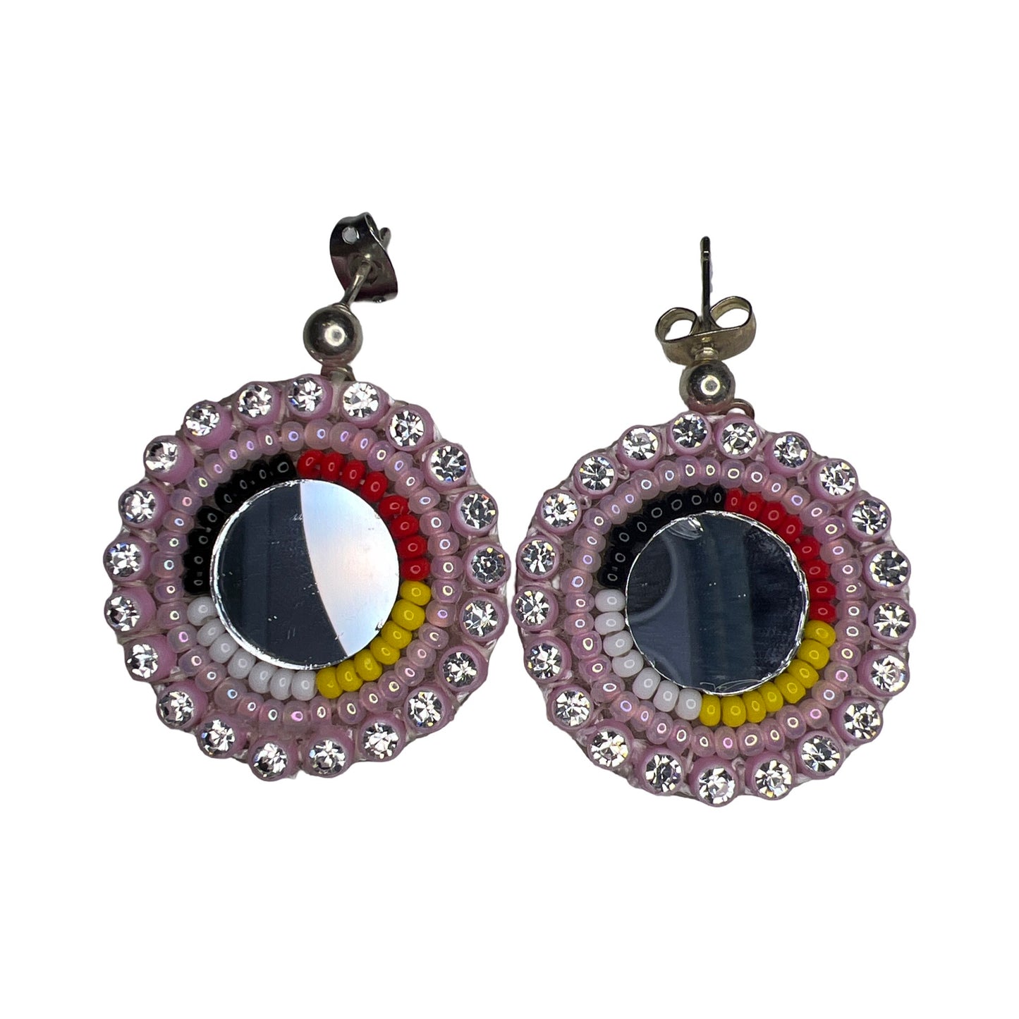 WR Bead & Mirror Earrings