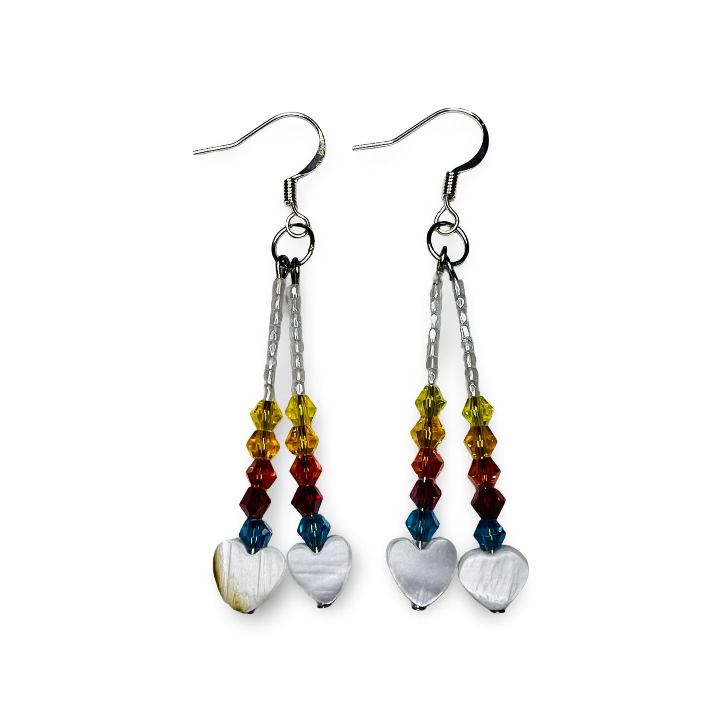 MH 2 Strand Heart Earrings