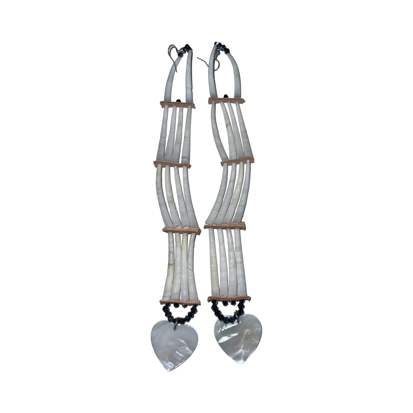 SBE 3-Tier Dentalium Earrings w/ Charm