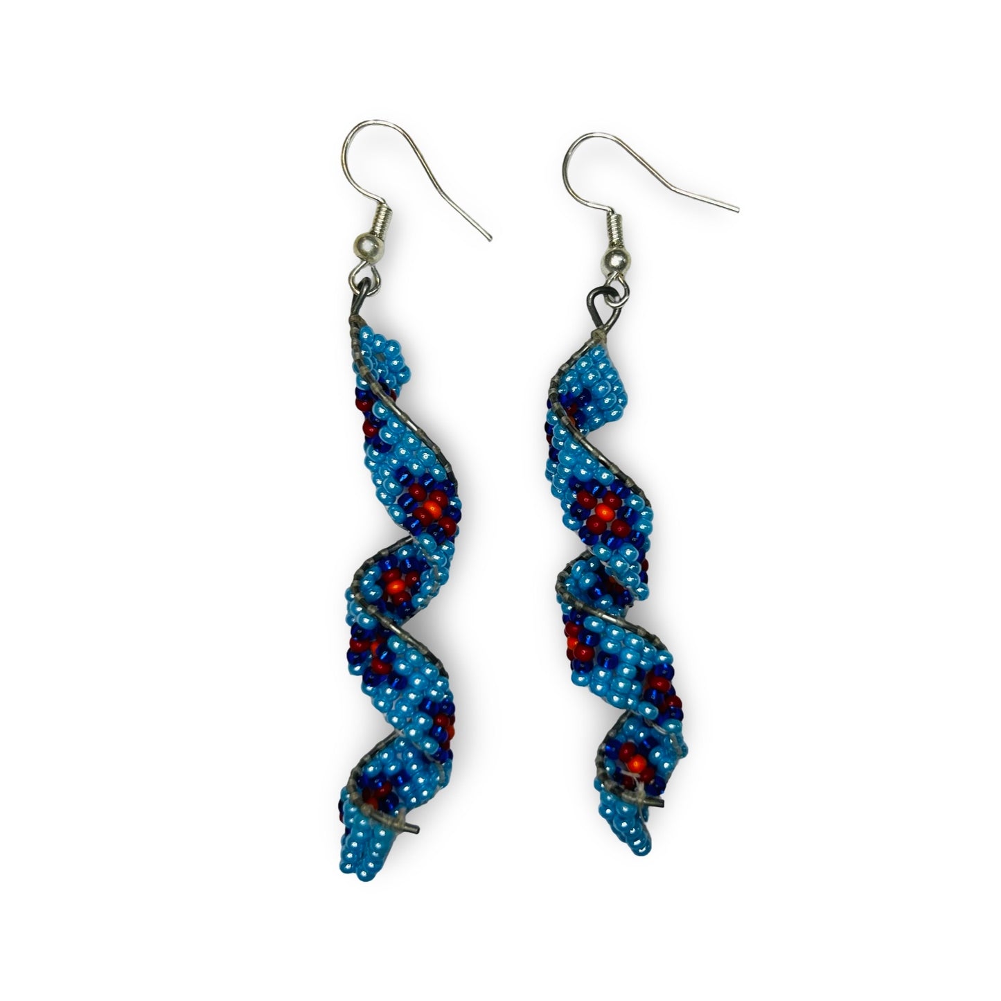 EL Beaded Spiral Earrings