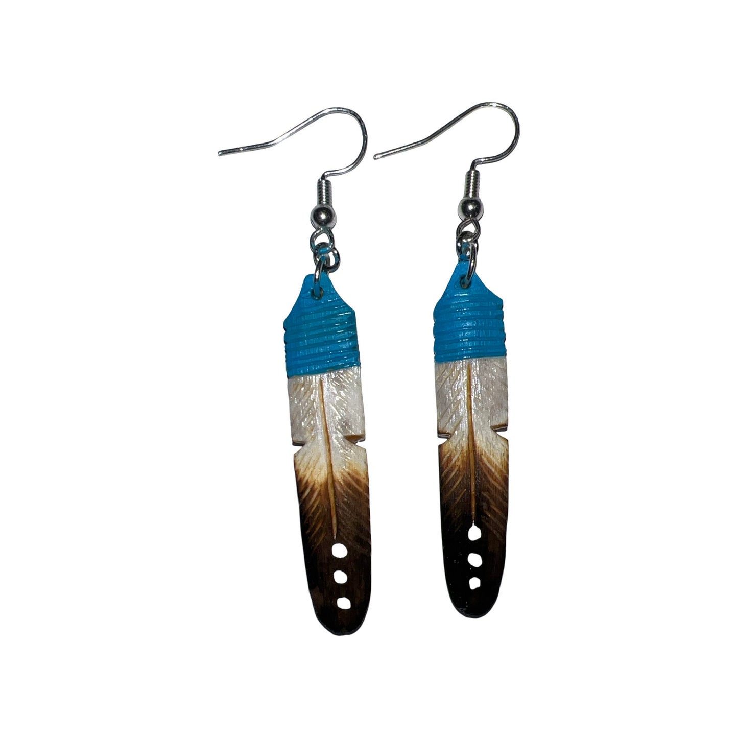 DYH Mini Painted Feather Earrings