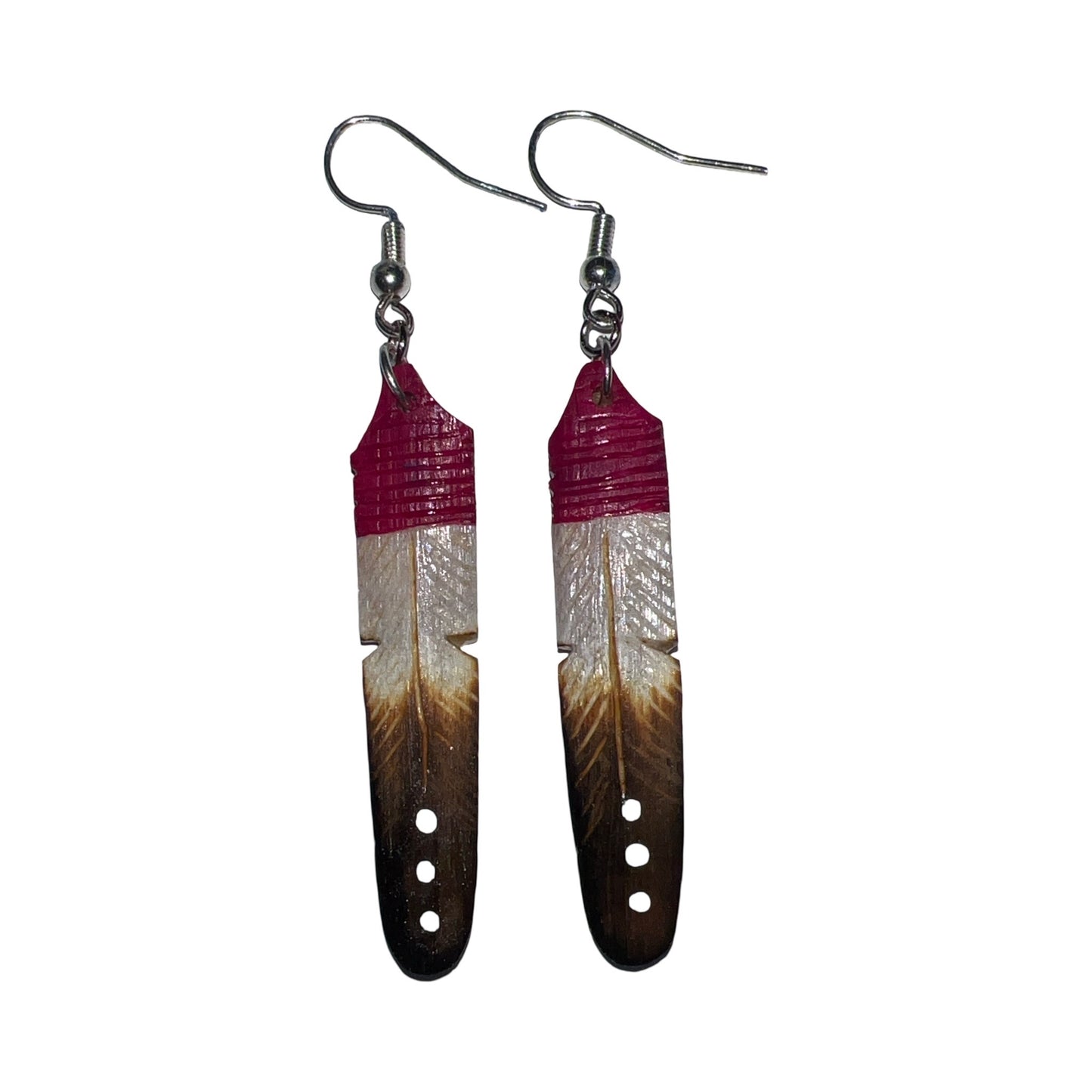 DYH Mini Painted Feather Earrings