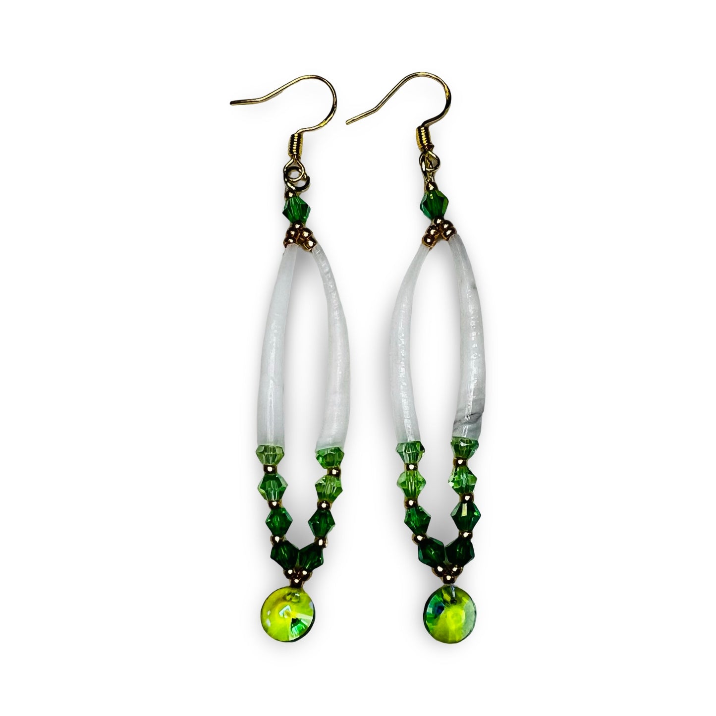 MH Dentalium Loop w/ Charm Earrings