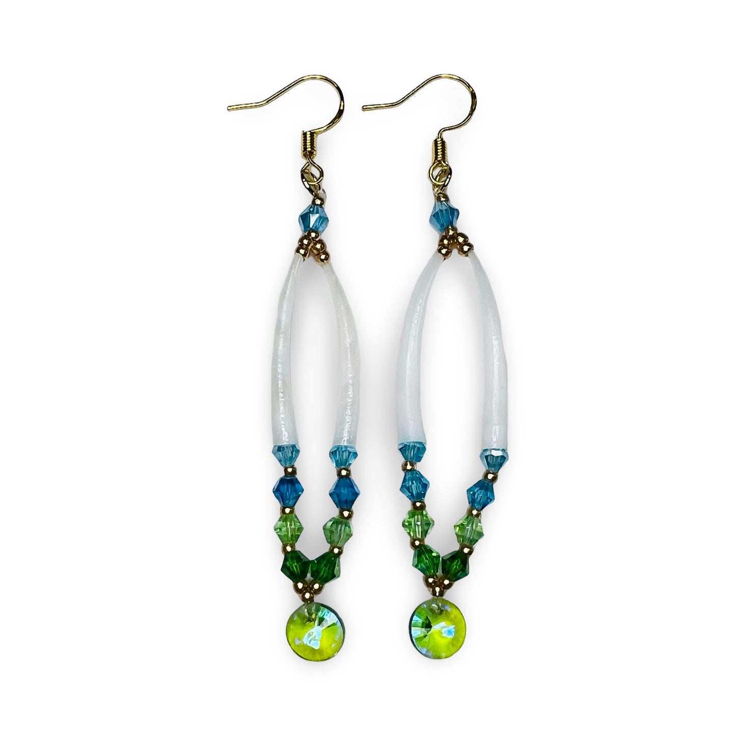 MH Dentalium Loop w/ Charm Earrings