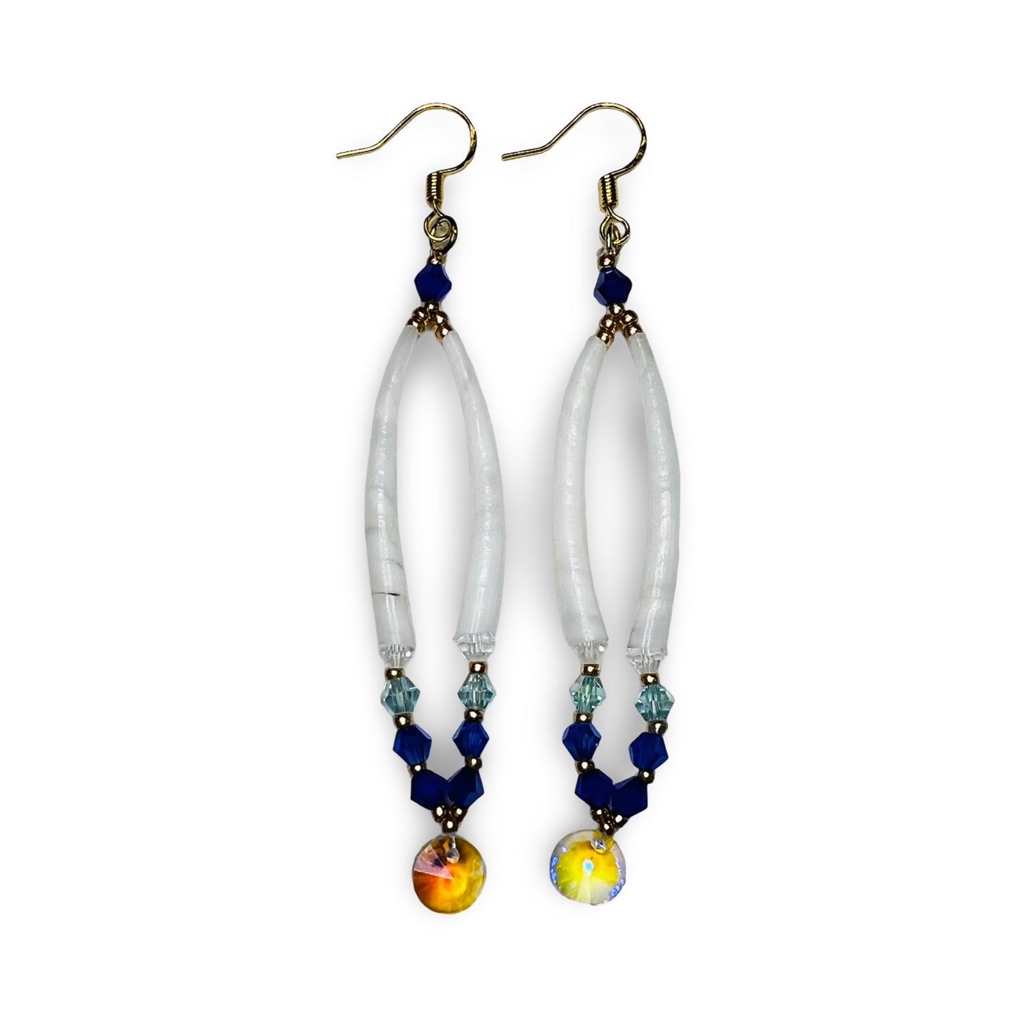 MH Dentalium Loop w/ Charm Earrings