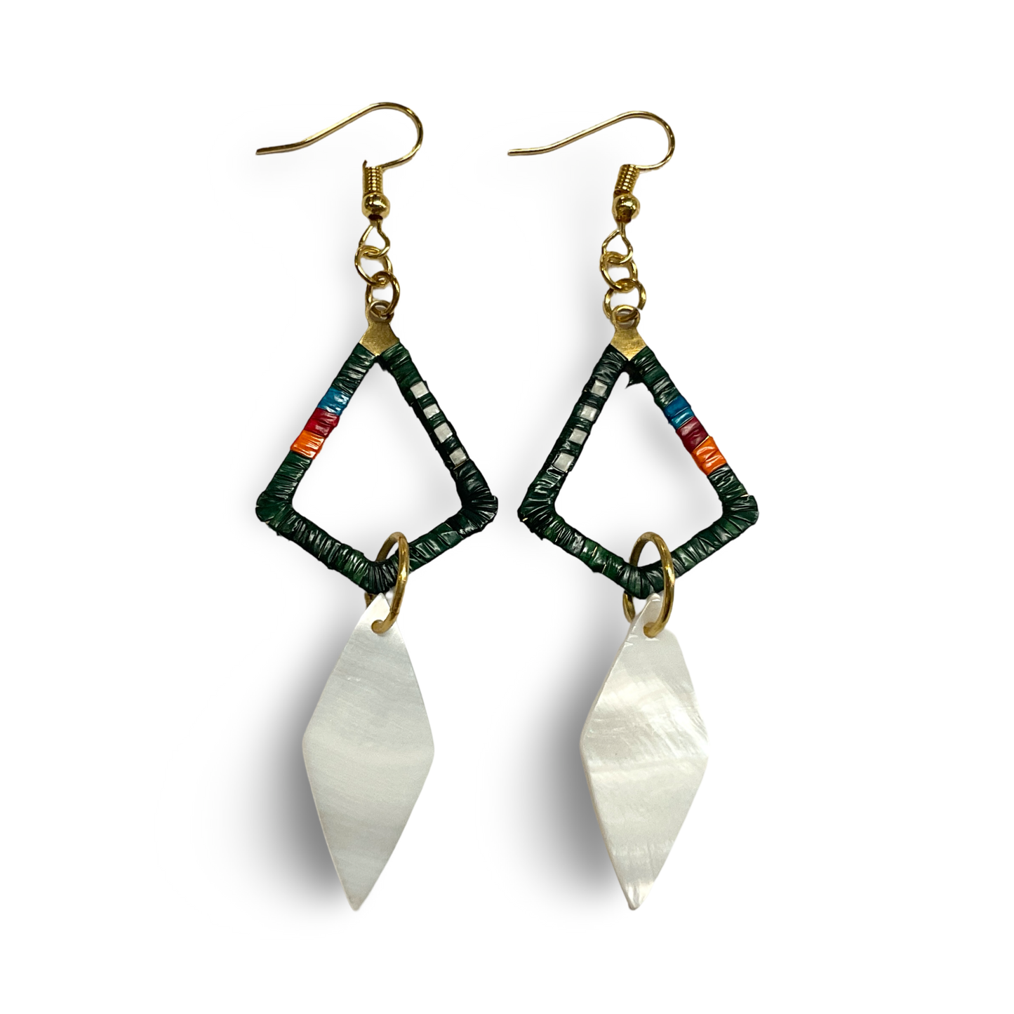 ARC Quill Tipi and Abalone Earrings