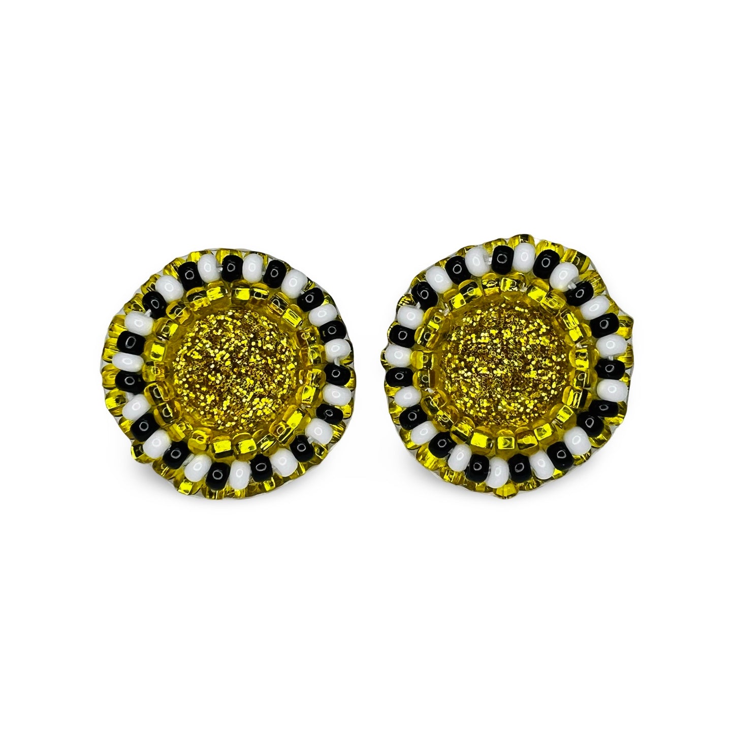 MH Beaded Stud Earrings