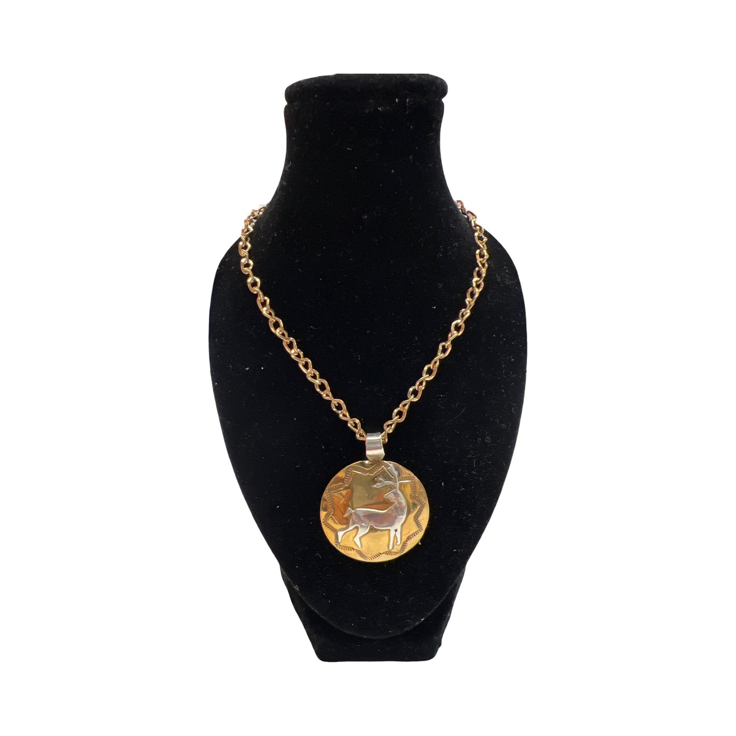 MZ Round Pendant Necklace
