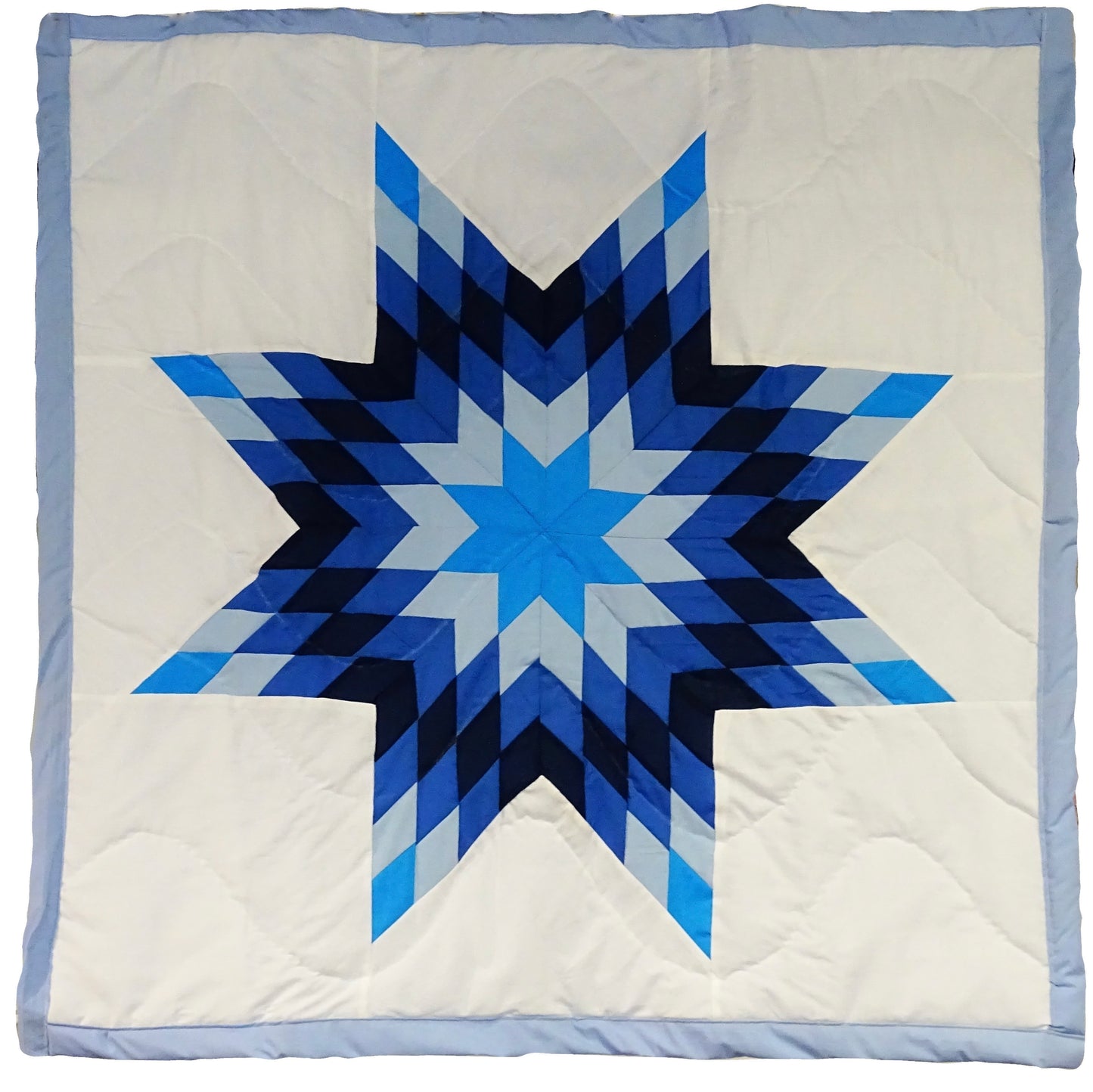 KHP Blue on White Baby Starquilt