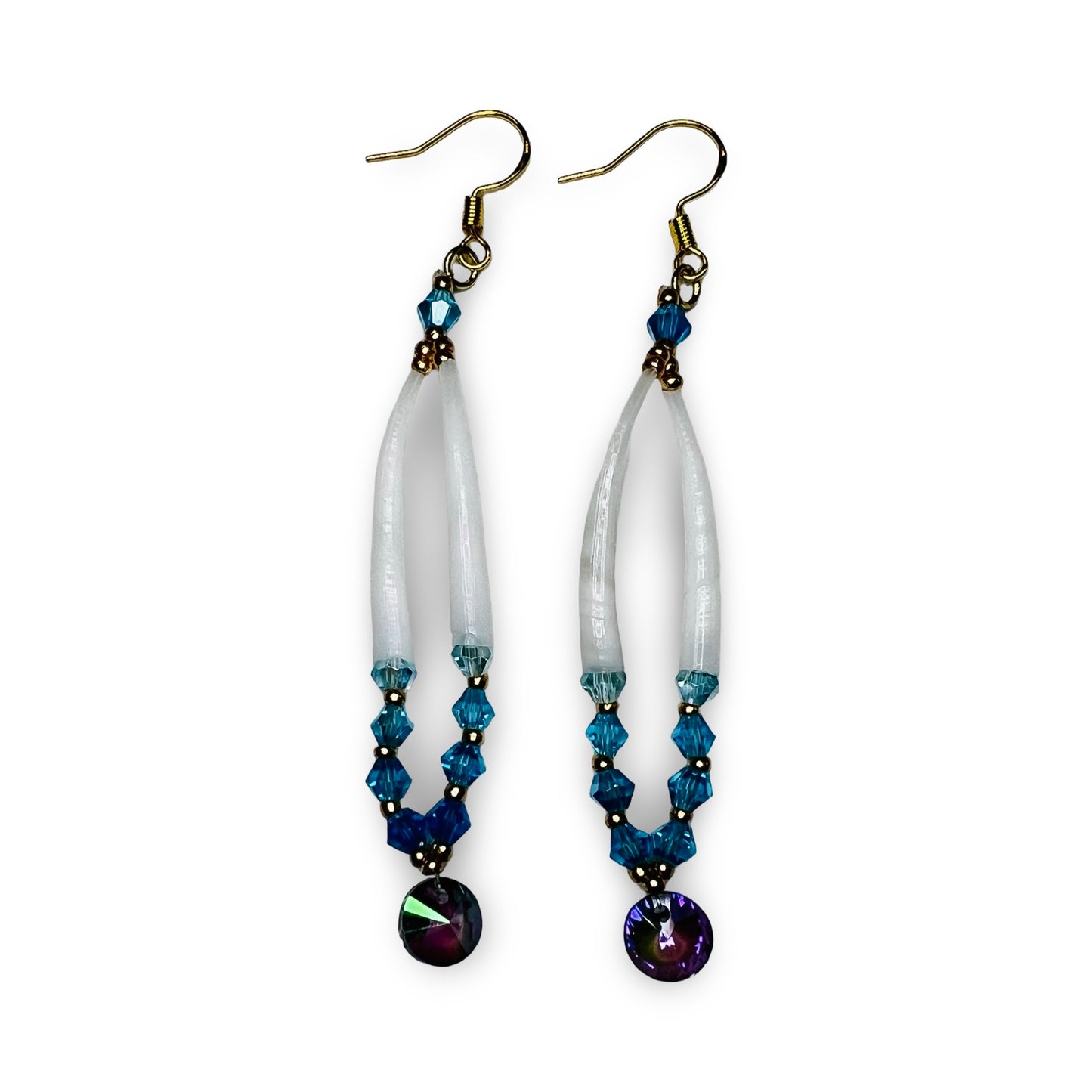 MH Dentalium Loop w/ Charm Earrings