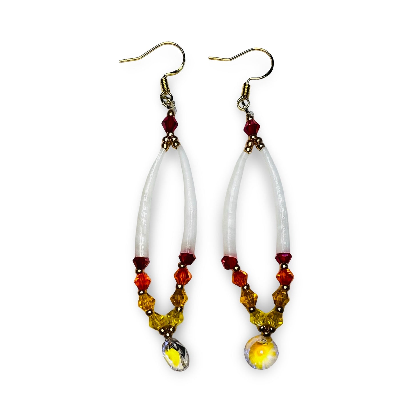 MH Dentalium Loop w/ Charm Earrings