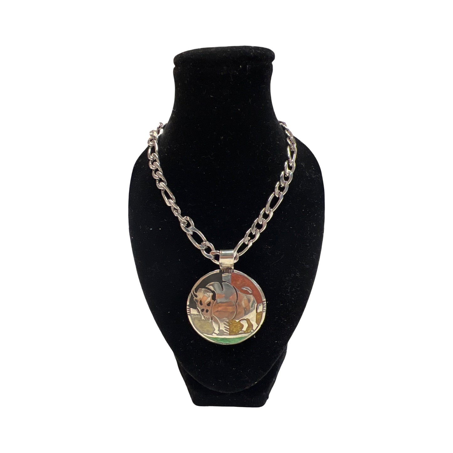 MZ Round Pendant Necklace