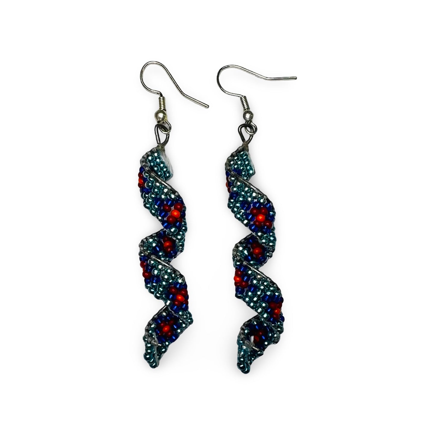 EL Beaded Spiral Earrings