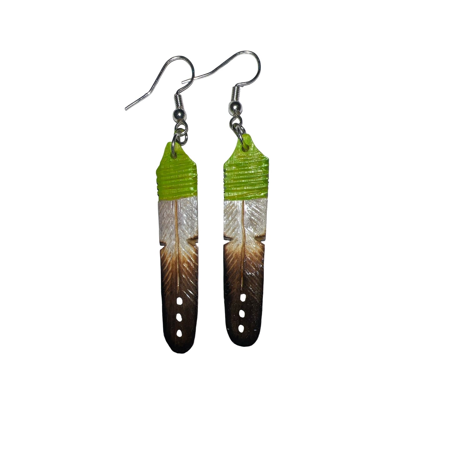 DYH Mini Painted Feather Earrings