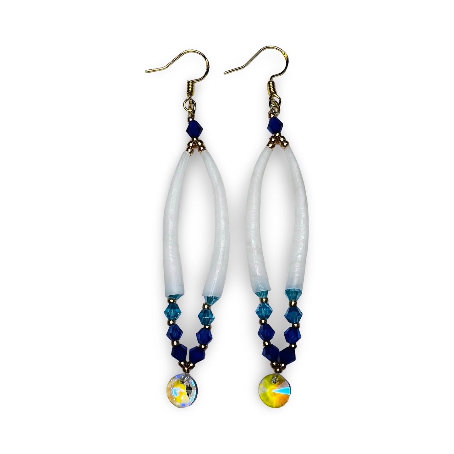 MH Dentalium Loop w/ Charm Earrings