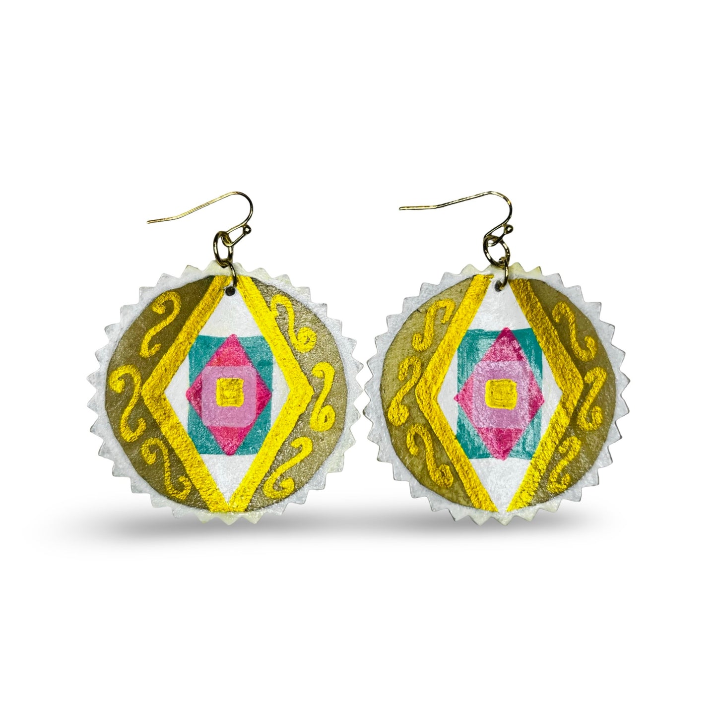 ST Painted Parfleche Earrings