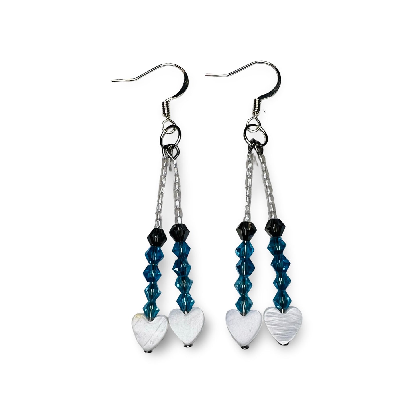 MH 2 Strand Heart Earrings