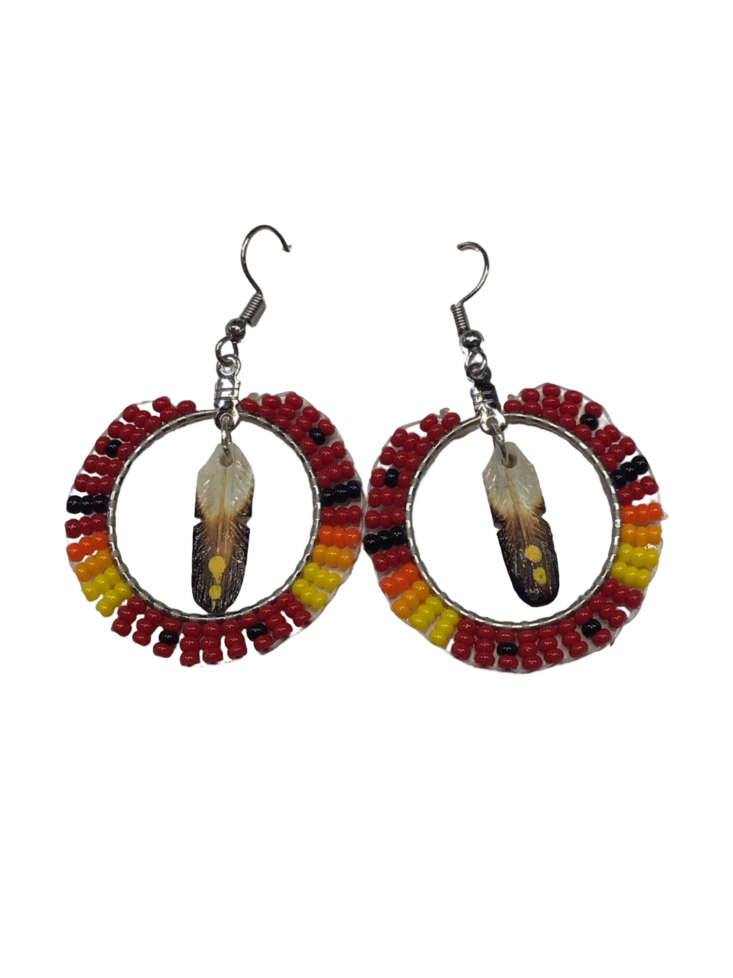 DYH 1" Beaded Hoop Earrings