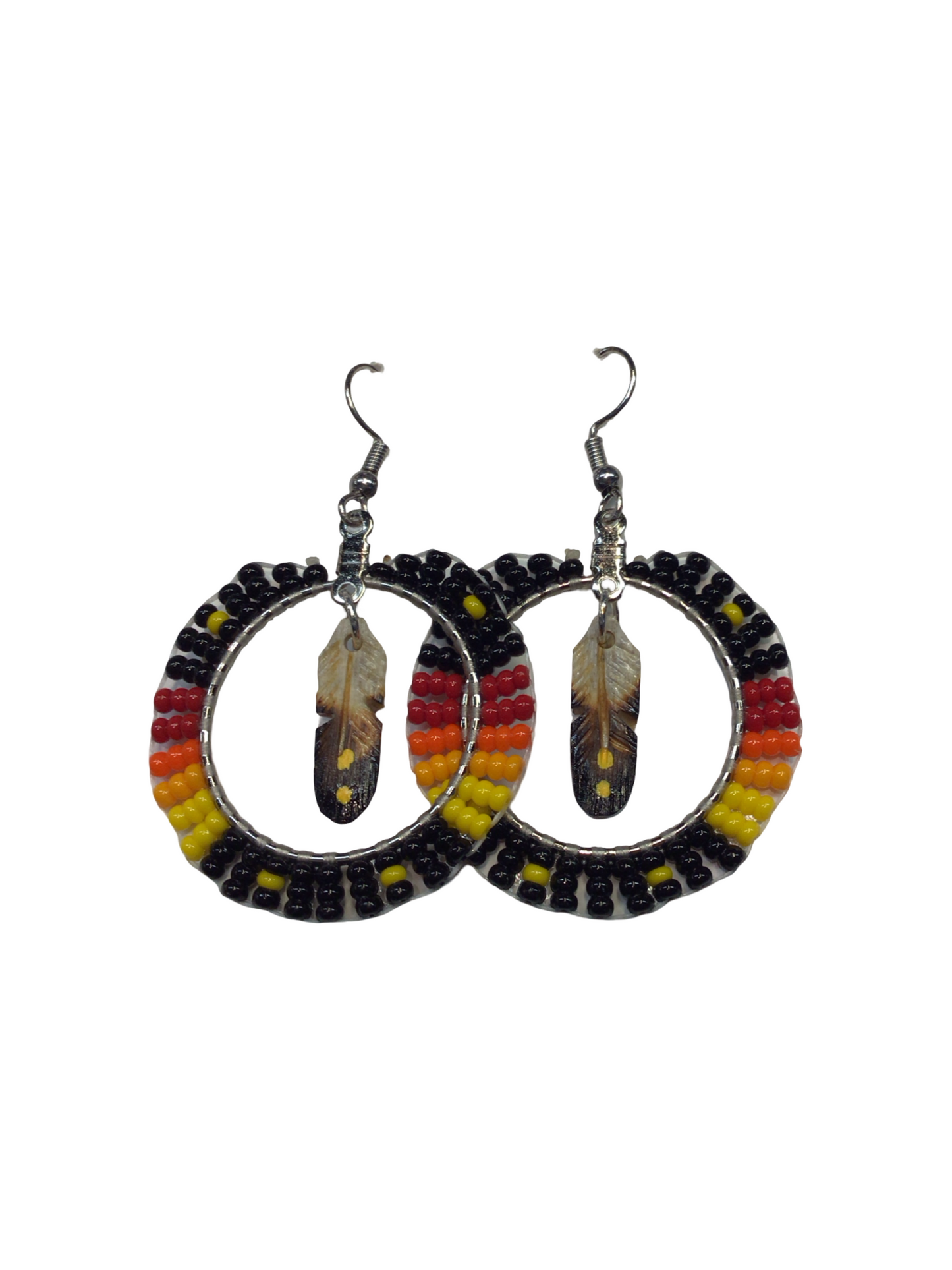DYH 1" Beaded Hoop Earrings