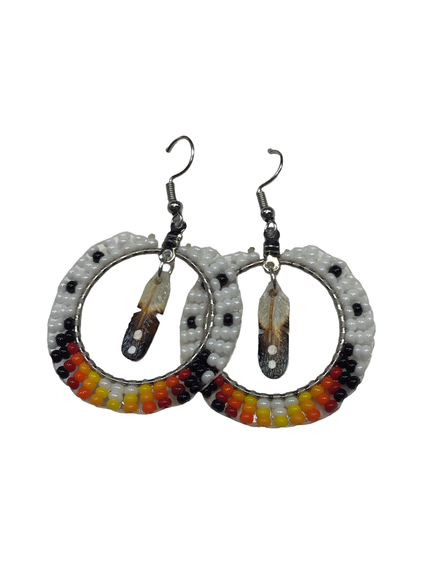 DYH 1" Beaded Hoop Earrings