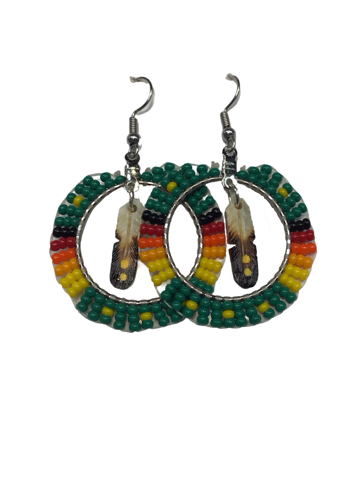 DYH 1" Beaded Hoop Earrings