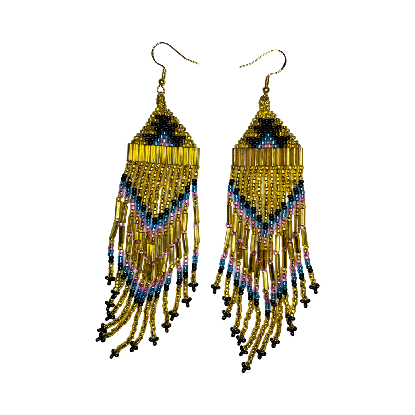 AT Medium Gold Fringe Earrings