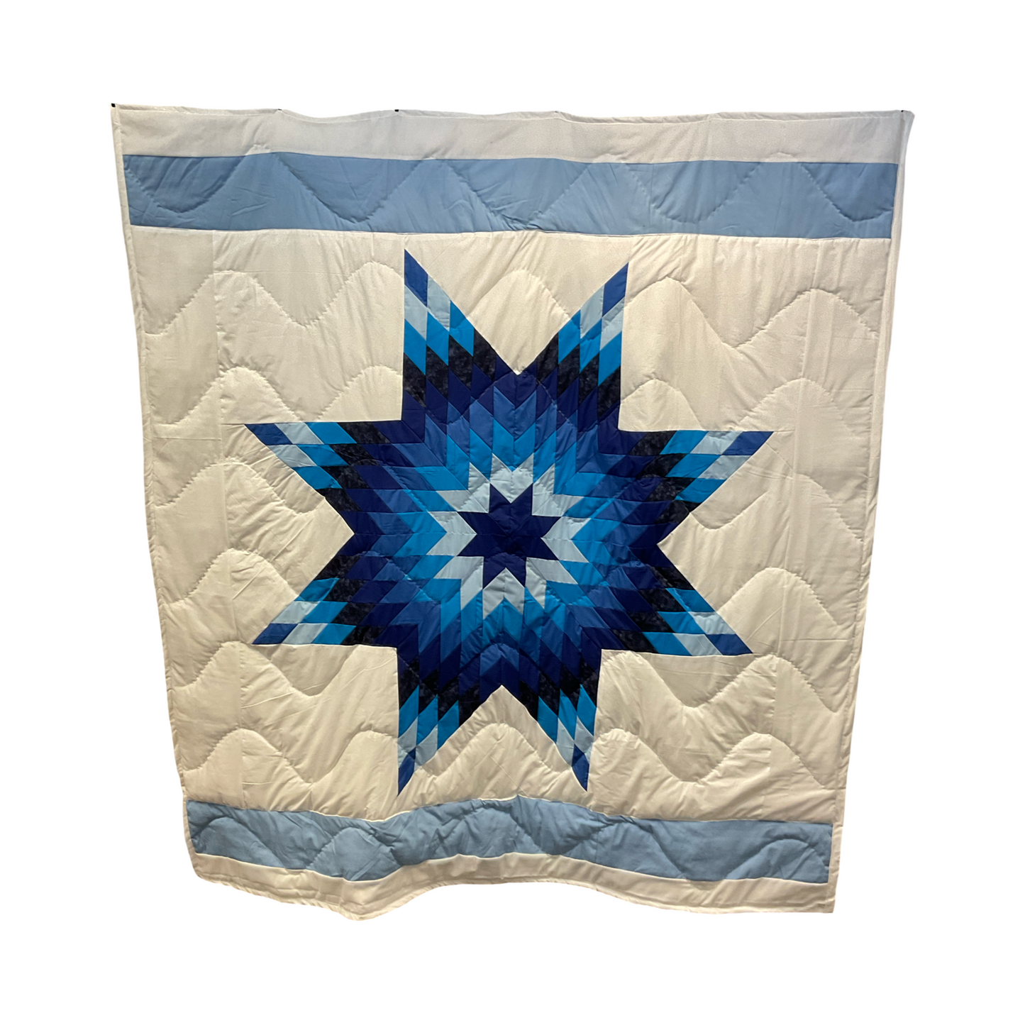 KHP Blue Queen Star Quilt