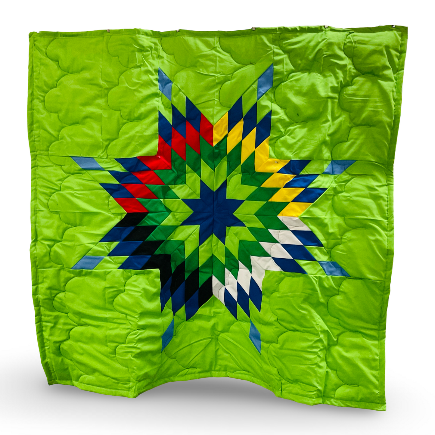 GF Green Four Direction Baby Star Quilt