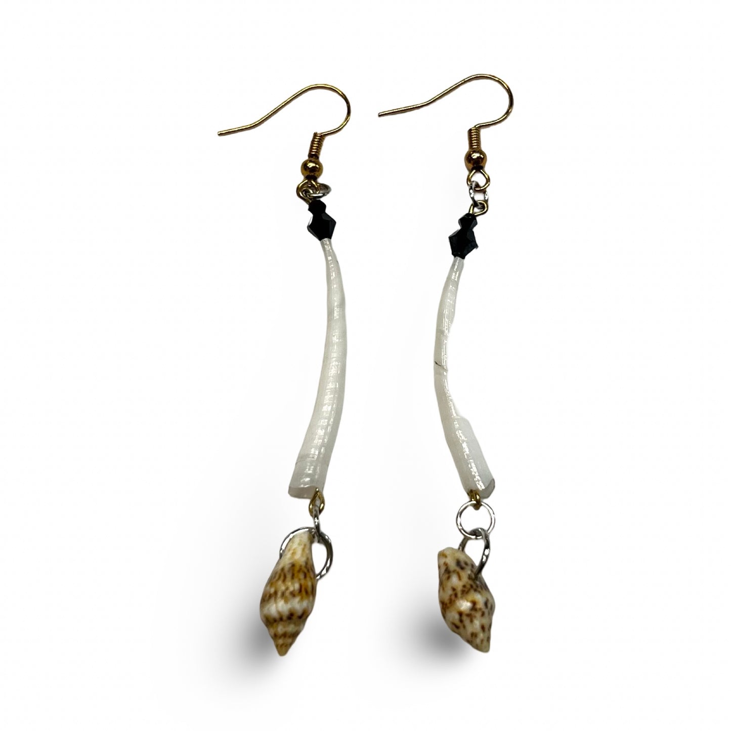 SG Dentalium & Gem Earrings