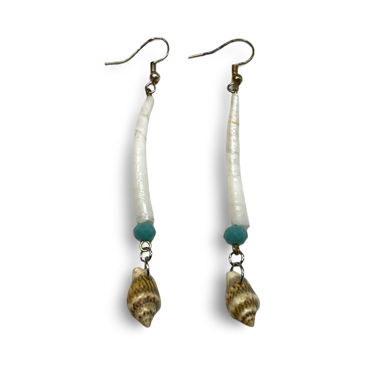 SG Dentalium & Gem Earrings