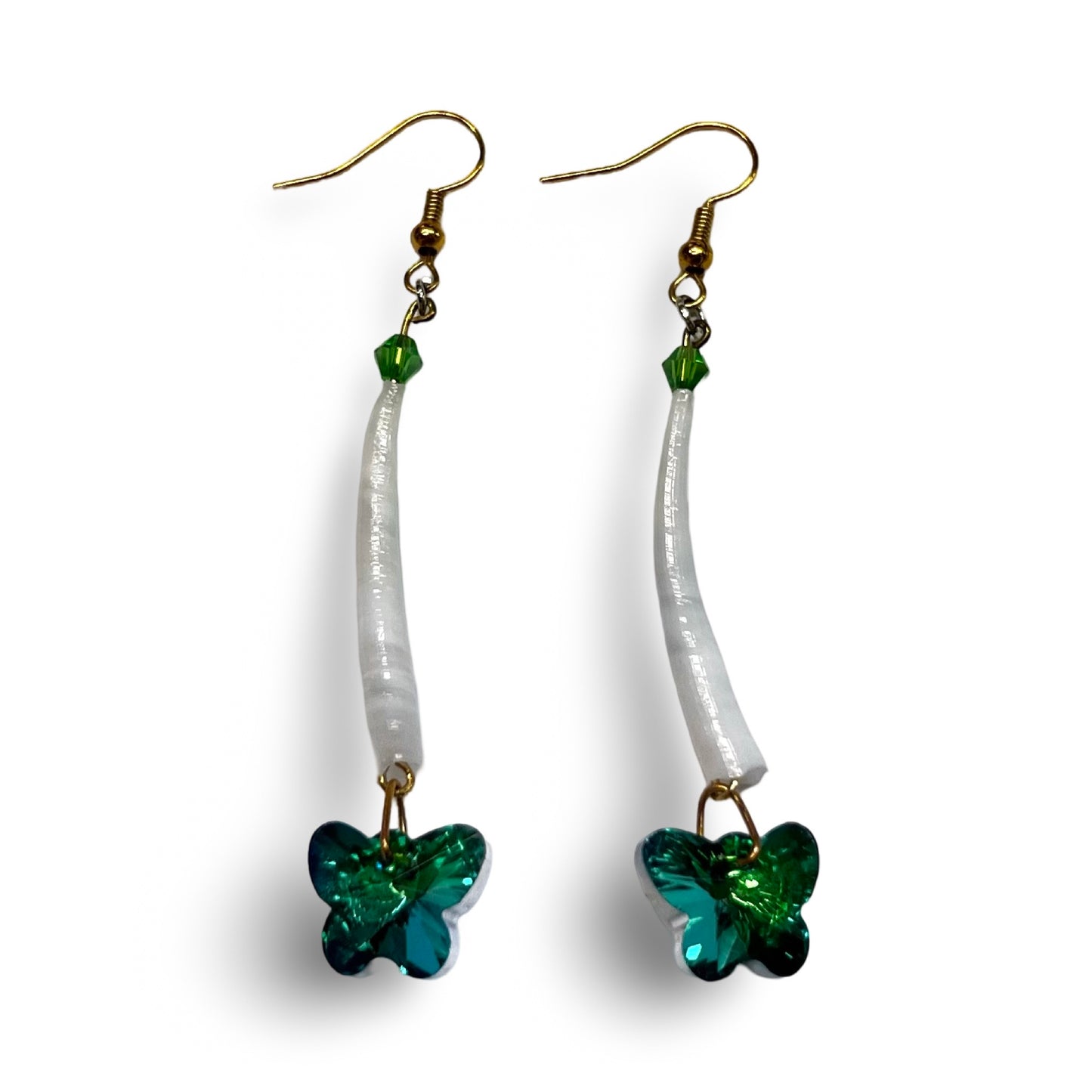SG Dentalium & Gem Earrings