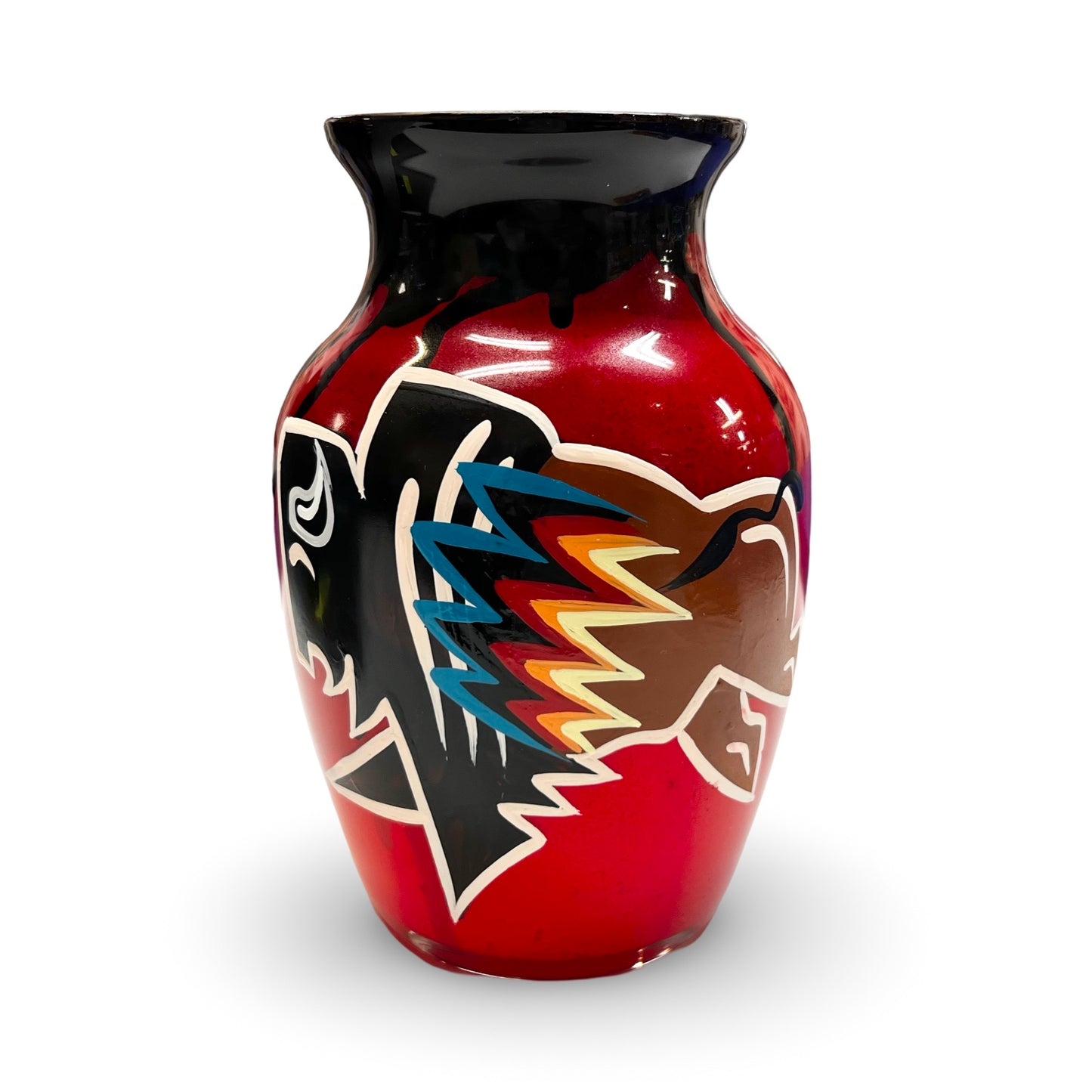 STB Painted Glass Vases