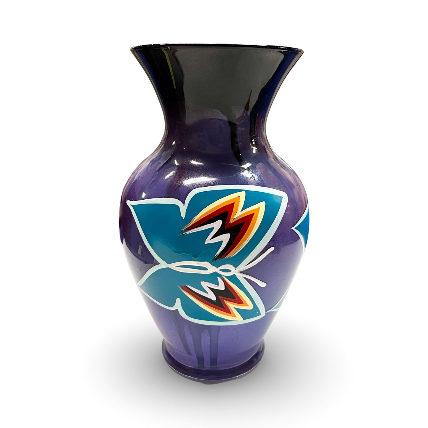 STB Painted Glass Vases