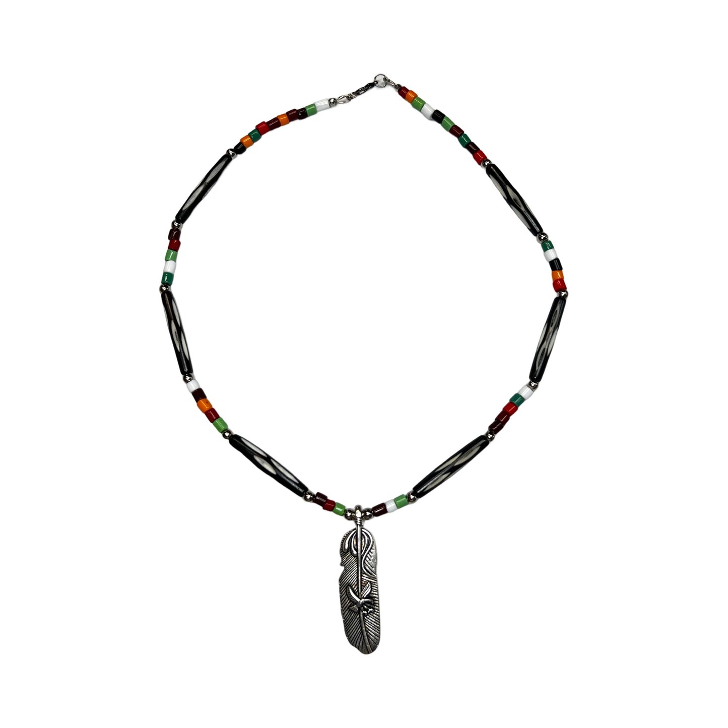 CP Metal Feather Necklace
