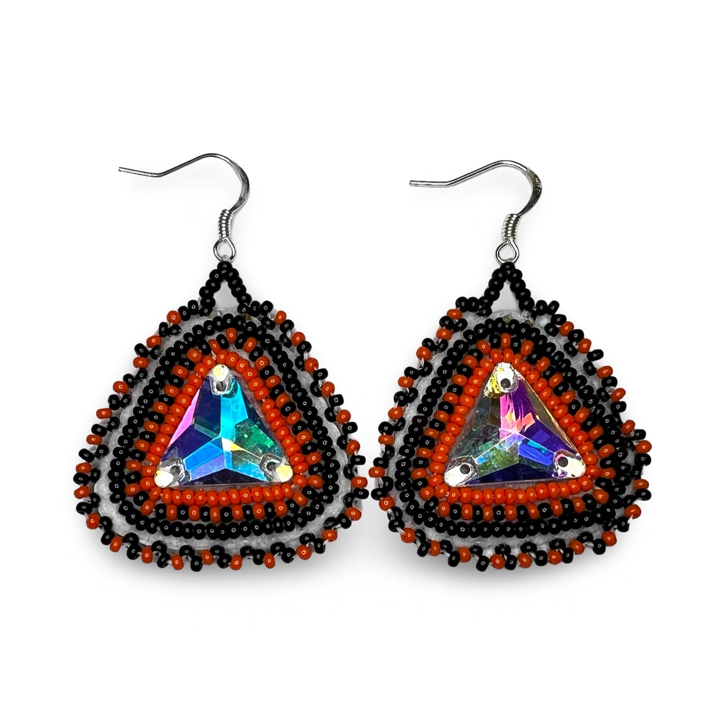 CNH Beaded Candy Corn Earrings
