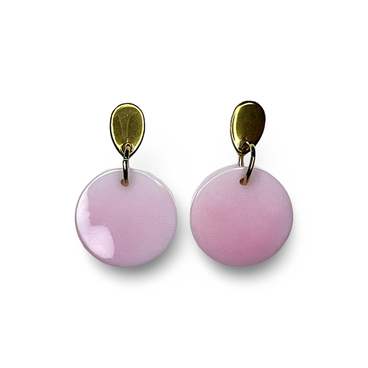 CBH Pink Conch Earrings - Single Teardrop