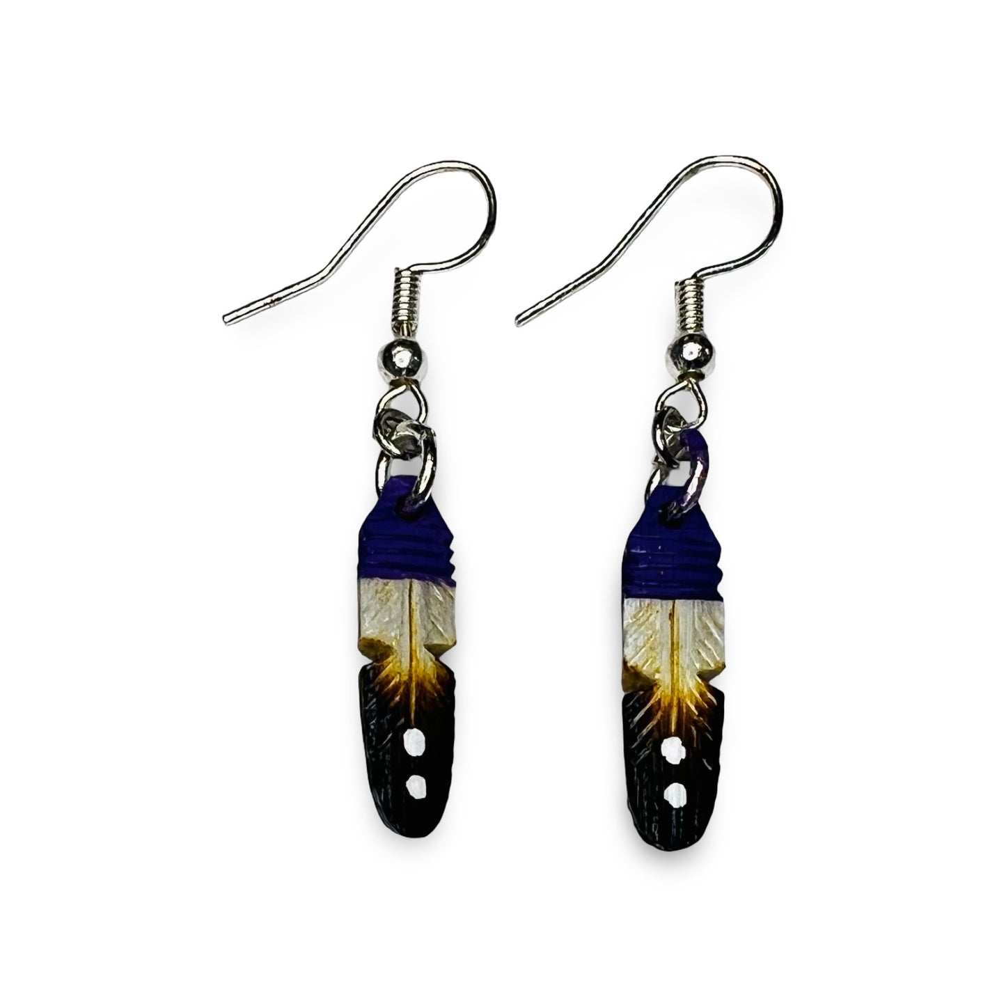 DYH Mini Painted Feather Earrings