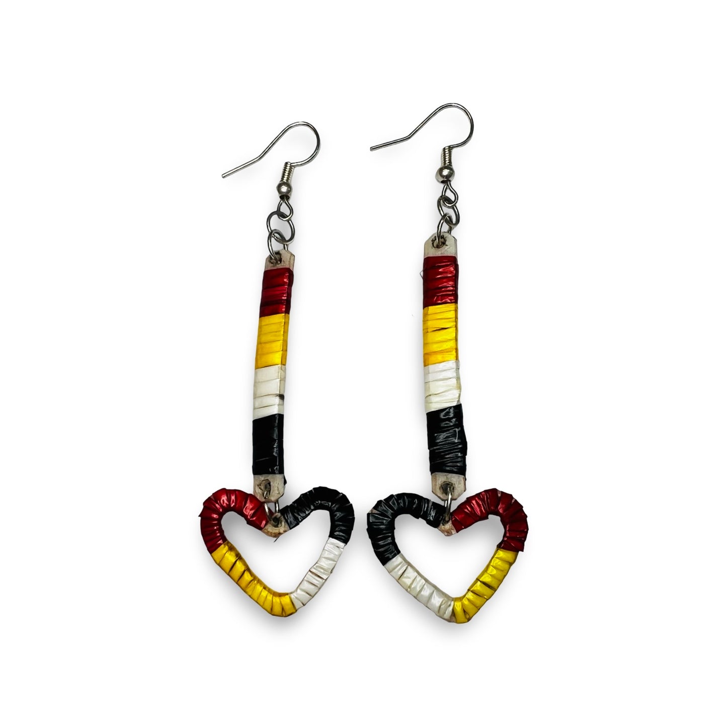 GRC 2 Tier Heart Quill Earrings